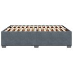 vidaXL Cadre de lit Gris foncé 160 x 200 cm Velours