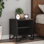 vidaXL Tables de chevet 2 Pièces noir 40x30x40 cm bois d'ingénierie