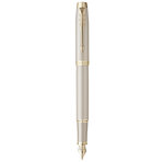 Stylo plume Parker IM Monochrome  Champagne  plume fine  encre bleue  Coffret cadeau