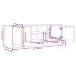 vidaXL Meuble TV Chêne fumé 102x35x36 5 cm Bois d'ingénierie