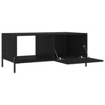 vidaXL Table basse noir 90x50x40 cm bois d'ingénierie