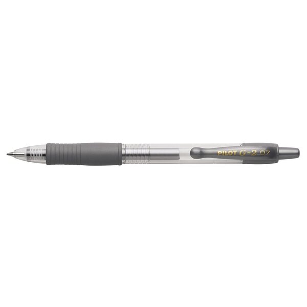 Stylo bille à encre gel g2 07 metallic argent x 12 pilot