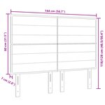 vidaXL Tête de lit LED Design Lignes Gris foncé 72 cm Tissu