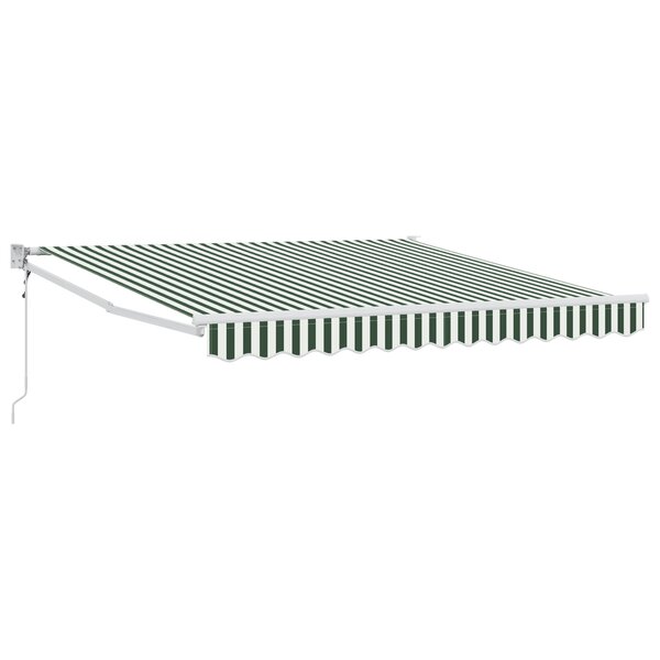 vidaXL Store rétractable automatique vert et blanc 300x250 cm