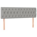 vidaXL Sommier à lattes de lit avec matelas Gris clair 140x190cm Tissu