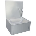 vidaXL Lavabo de lavage avec robinet et distributeur de savon Inox