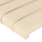vidaXL Tête de lit à LED Crème 103x16x118/128 cm Tissu
