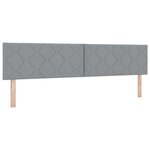 Lit avec Sommier vidaXL avec Matelas Gris Clair 200x200 cm Tissu