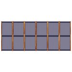 vidaXL Cloison de séparation 6 panneaux bleu foncé 420x180 cm