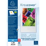 Protège-documents À Anneaux Et Pochettes Détachables Kreacover 80 Vues - A4 - Blanc - X 4 - Exacompta