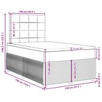 vidaXL Sommier à lattes de lit avec matelas noir 120x190 cm velours