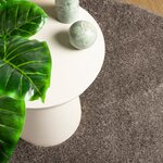 vidaXL Tapis ISTAN à poils longs aspect brillant gris Ø 80 cm