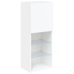 vidaXL Meuble TV avec lumières LED blanc 40 5x30x102 cm