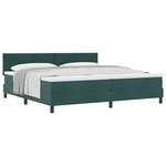 Lit box spring vidaXL avec matelas vert foncé 200x200 cm velours
