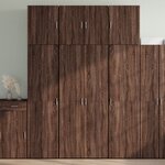 vidaXL Buffet haut chêne marron 80x42 5x249 cm bois d'ingénierie