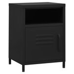 vidaXL Tables de chevet 2 Pièces Noir 35x35x51 cm Acier