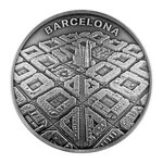 BARCELONA Labyrinth From Drone Eye View 2 Once Argent Monnaie 2000 Francs Cameroon 2021
