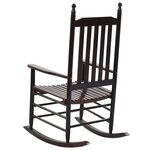 vidaXL Chaise à bascule avec siège incurvé Marron Bois de peuplier