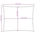vidaXL Voile de parasol tissu oxford rectangulaire 3 5x4 5 m marron
