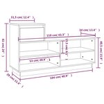 vidaXL Armoire à chaussures Gris 110x34x61 cm Bois de pin massif