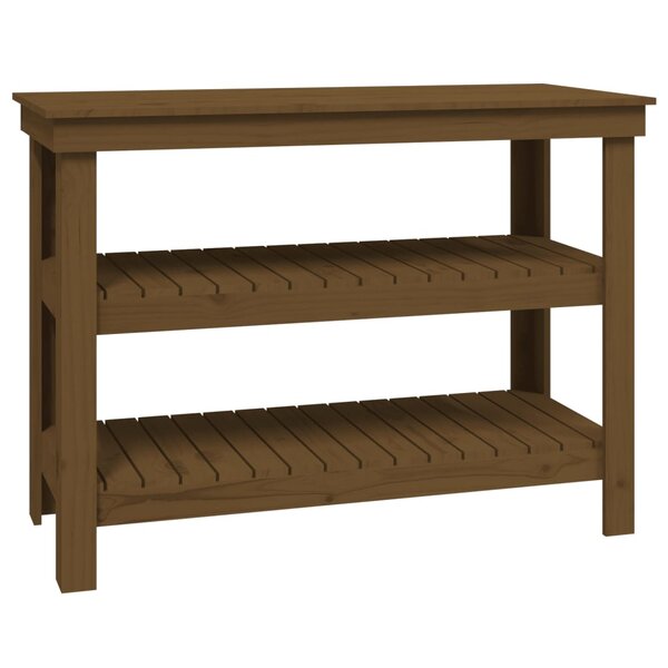 vidaXL Banc de travail Marron miel 110 5x50x80 cm Bois de pin massif