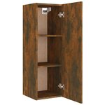 vidaXL Ensemble de meubles TV 4 Pièces Chêne fumé Bois d'ingénierie
