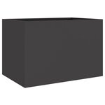 vidaXL Jardinière noir 62x47x46 cm acier laminé à froid