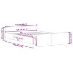 vidaXL Cadre de lit sans matelas gris béton 120x190 cm