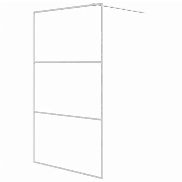 vidaXL Paroi de douche Blanc 115x195 cm Verre ESG transparent