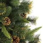 vidaXL Sapin de Noël artificiel articulé avec pommes de pin 180 cm