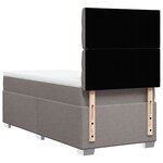 vidaXL Sommier à lattes de lit avec matelas Taupe 80x200 cm Tissu