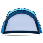 vidaXL Tente de réception avec LED et 4 parois 3 6x3 6x2 3 m Bleu