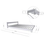 Lit double scandinave COMFY 160 x 200 blanc