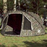 vidaXL Tente de pêche 4 personnes camouflage imperméable
