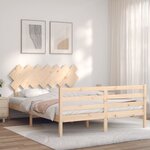 vidaXL Cadre de lit sans matelas 140x200 cm bois massif