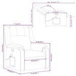 vidaXL Fauteuil de massage inclinable Vert foncé Tissu