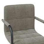 vidaXL Chaises pivotantes à manger lot de 2 gris clair velours