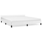 vidaXL Cadre de lit avec tête de lit sans matelas blanc 180x200 cm