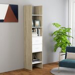 vidaXL Bibliothèque Blanc et chêne Sonoma 40x35x180 cm Bois ingénierie