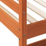 vidaXL Lit superposé sans matelas cire marron 90x200 cm pin massif