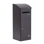 Boîte à colis Extra-Large Noir 1 porte Couvercle incliné Acier galvanisé SMART PARCEL BOX®