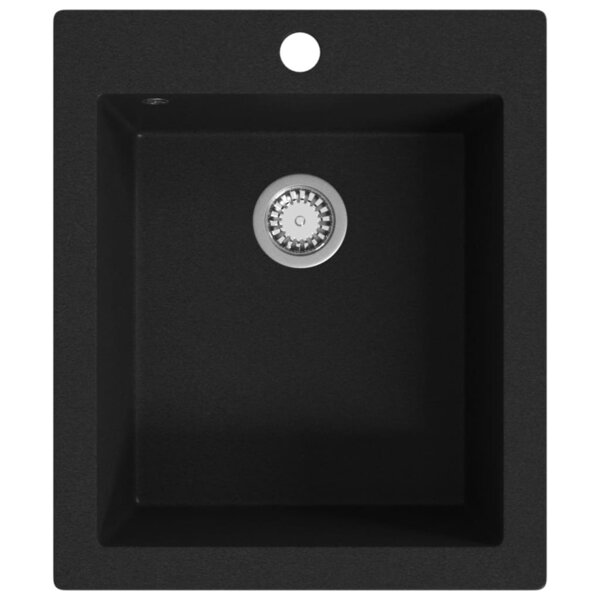 vidaXL Évier de cuisine Granite Noir