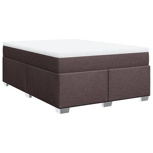 vidaXL Sommier à lattes de lit avec matelas Marron foncé 160x200 cm