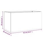 vidaXL Jardinière anthracite 62x30x29 cm acier laminé à froid