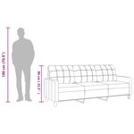 vidaXL Canapé à 3 places Cappuccino 180 cm Similicuir