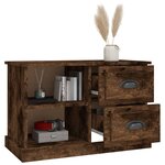 vidaXL Meuble TV chêne fumé 73x35 5x47 5 cm bois d'ingénierie