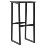 vidaXL Ensemble de bar de jardin 9 Pièces noir acier enduit de poudre