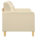vidaXL Canapé à 2 places Crème 120 cm Tissu