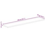 vidaXL Dessus de table 140x60x2 5cm rectangulaire bois massif d'acacia