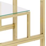 vidaXL Table console doré acier inoxydable et verre trempé